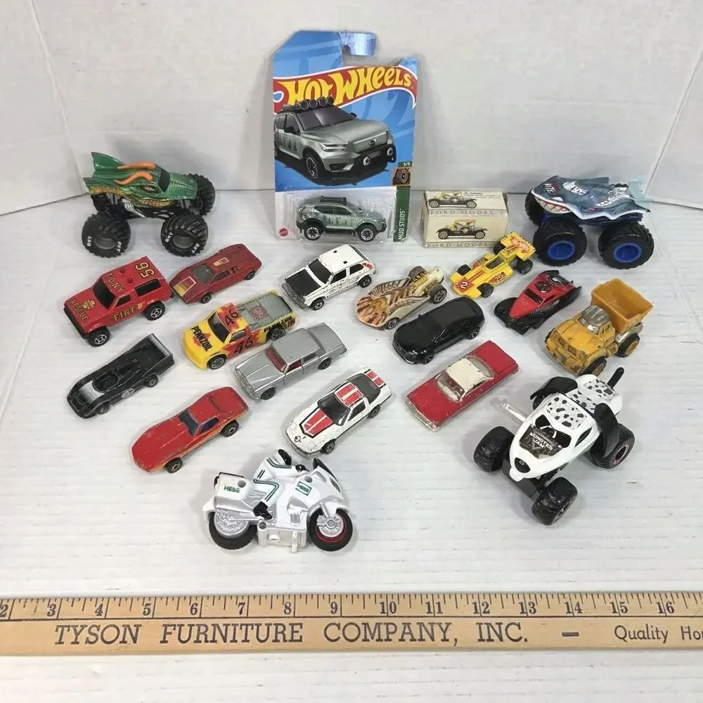 20 Pc Toy Car Lot Monster Jam Hot Wheels Hess Majorette Sonic Flashers Zylmex